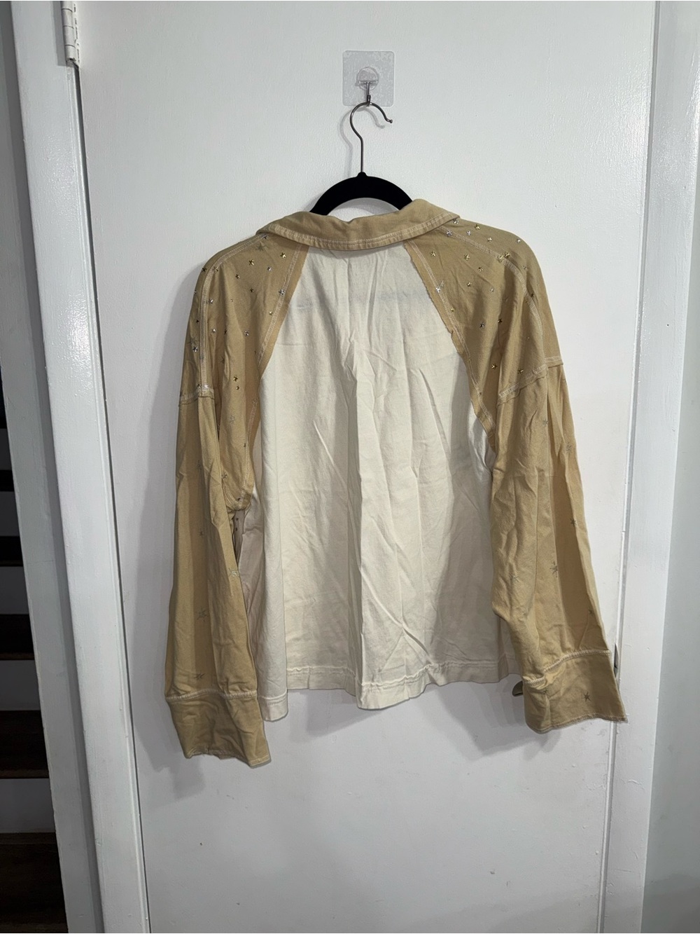 Pilcro Long-Sleeve Stardust Graphic Henley Knit Top Size M $118 (PTP- 25”) - Picture 8 of 8